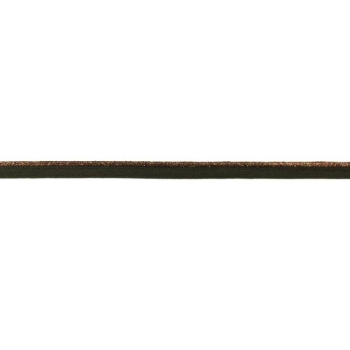 Paspelband - Lurex - 10 mm - choco